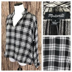 Madewell Popover Shirt Clarksburg Plaid Size S New